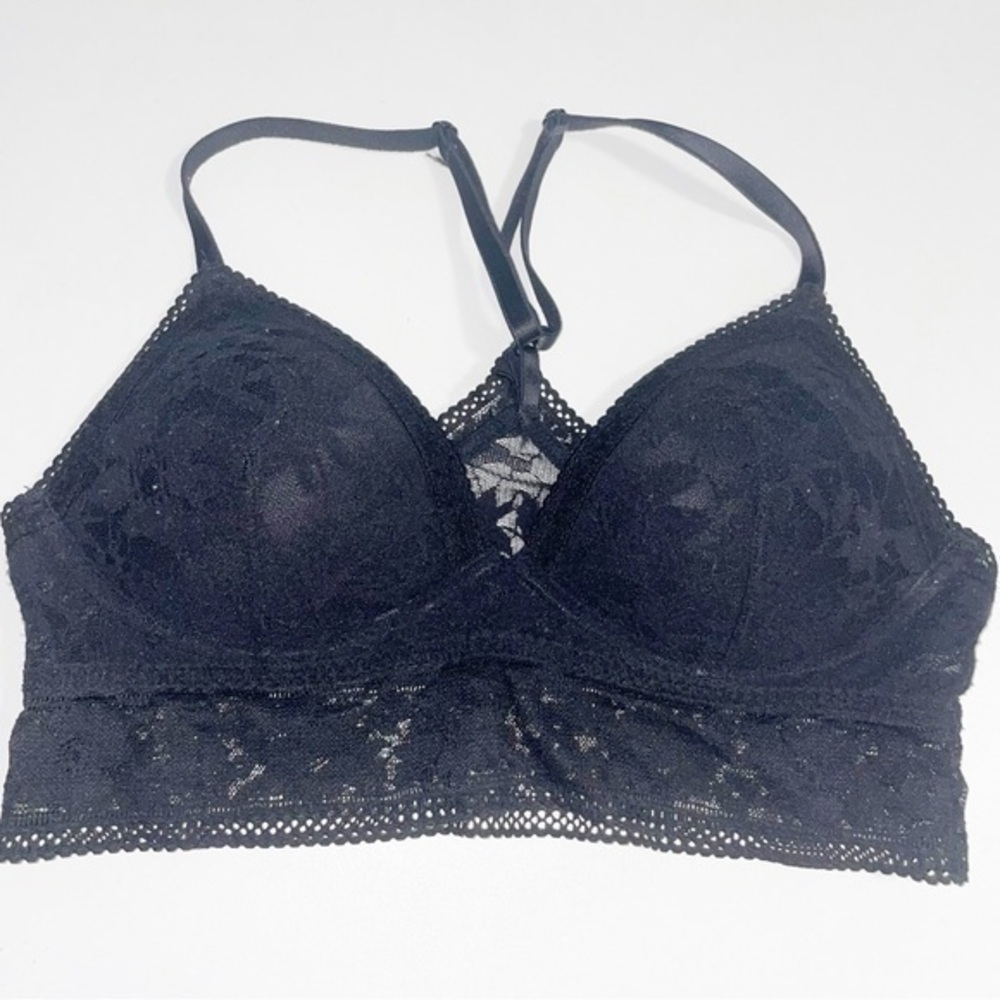 Victorias Secret Black Lace Racerback Bralette
